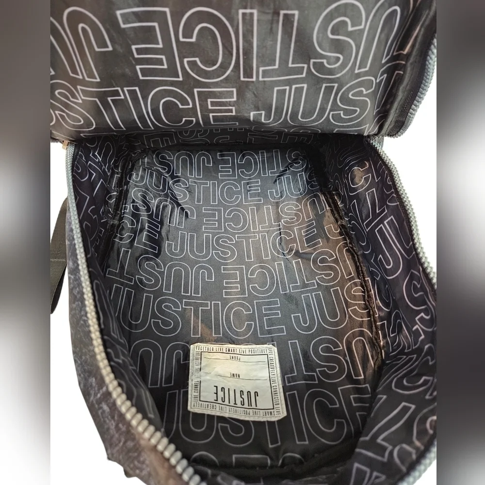 Justice Collection X Black & White Tie Dye Large Backpack‎ Girls